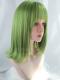 MATCHA GREEN SHOULDER LENGTH SYNTHETIC WEFTED CAP WIG LG133