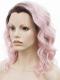 Black to Pink Shoulder Length Wavy Bob Lace Front Synthetic Wig SNY132