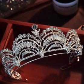 Silver Bridal Crown AC085
