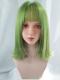MATCHA GREEN SHOULDER LENGTH SYNTHETIC WEFTED CAP WIG LG133