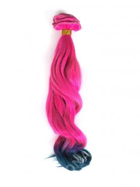 Pink to Green Ombre Mermaid Colorful Clip In Hair Extensions CD016