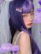 PURPLE MEDIUM LENGTH STRAIGHT SYNTHETIC WEFTED CAP WIG LG271