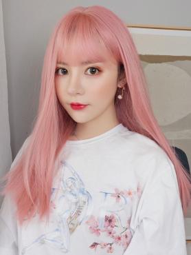 NEW PINK STRAIGHT SYNTHETIC WEFTED CAP WIG LG069