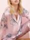 MelliBloosy Women 100% Silk Long Sleeve Floral Pajamas Set MB004