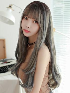 NEW LONG WAVY MIXED COLOR SYNTHETIC WEFTED CAP WIG LG049
