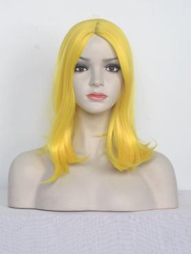 Yellow Shoulder Length Bob Synthetic Lace Front Wig-SNY118
