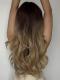 Black to Blonde Ombre Wavy Wefted Synthetic Wig LG970