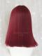 Wine Red Shoulder Length Straight Synthetic Wefted Cap Wig LG248