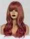 RED OMBRE WAVY SYNTHETIC WEFTED CAP WIG WW019