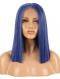 Dark Blue Shoulder Length Bob Synthetic Lace Front Wig SNY168