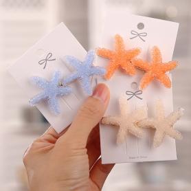 Cute candy color starfish clips for girls（3 Clips）DC001 