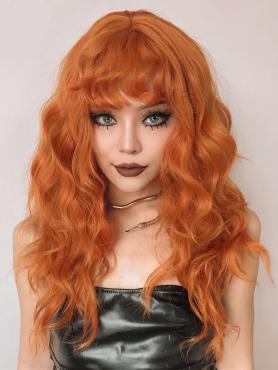 Orange Water Wavy Synthetic Wigs LG923