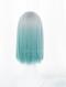 SILVER TO GREEN SYNTHETIC WEFTED CAP WIG LG184