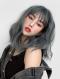 HAZE BLUE WAVY SYNTHETIC WEFTED CAP WIG LG082