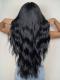 28 Inches Beach Wave Balck Long Lace Front Synthetic Wig SNY370