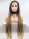 Ash Brown ombre TWIST BRAIDED LACE FRONT SYNTHETIC WIG SNY374