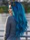 Instragram Star Laurencalaway Black to Blue Human hair Full Lace wig Lauren002