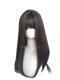 Black Brown Long Straight Synthetic Wefted Cap Wig LG685