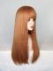 Orange Long Straight Synthetic Wefted Cap Wig LG575