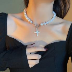 One Piece of Cross Pearl Necklace A078