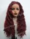 Reddish Brown CURLY WAIST LENGTH SYNTHETIC LACE FRONT WIG-SNY159