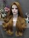 BROWN LONG WAVY SYNTHETIC LACE FRONT WIG SNY351