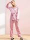 MELLIBLOSSY 100% SILK LONG SLEEVE SOLID COLOR PAJAMAS SET FOR WOMEN MB001