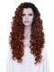 BLACK TO COPPER LONG CURLY SYNTHETIC LACE FRONT WIG SNY203