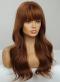 Cappuccino Brown Wavy Synthetic Wig With Bangs LG959