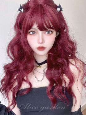 Red Long Wavy Cute Lolita Wig LG951