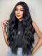 28 Inches Beach Wave Balck Long Lace Front Synthetic Wig SNY370