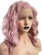 PINK CURLY SYNTHETIC LACE FRONT WIG SNY055