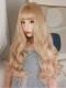 NEW BLONDE WAVY SYNTHETIC WEFTED CAP WIG LG057