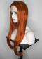 Orange Long Straight Synthetic Lace Front Wig SNY126