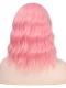 PINK SHOULDER LENGTH WAVY MIDDLE PART LACE WIG MPL006