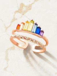 rainbow bestie ring