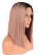 BLACK TO PEACH SHORT BOB LACE FRONT SYNTHETIC WIG SNY162