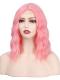 PINK SHOULDER LENGTH WAVY MIDDLE PART LACE WIG MPL006