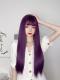 Purple Long Straight Synthetic Lace Front Wig LG534