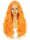 ORANGE WAIST LENGTH WAVY SYNTHETIC WIG SNY367