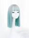 SILVER TO GREEN SYNTHETIC WEFTED CAP WIG LG184