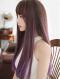 NEW BROWN TO PURPLE STRAIGHT SYNTHETIC WEFTED CAP WIG LG052