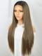 BROWN OMBRE LONG STRAIGHT SYNTHETIC LACE FRONT WIG SNY145