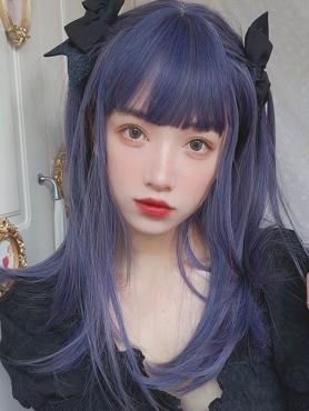 GORGEOUS PURPLE LONG STRAIGHT SYNTHETIC WEFTED CAP WIG LG865