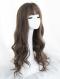 BROWN LONG WAVY SYNTHETIC WEFTED CAP WIG LG154