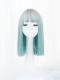 SILVER TO GREEN SYNTHETIC WEFTED CAP WIG LG184