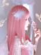 PEACH PINK LONG STRAIGHT SYNTHETIC WEFTED CAP WIG LG298