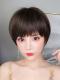 CHIC SHORT BROWN SYNTHETIC WEFTED CAP WIG LG130