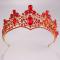 RED BAROQUE BRIDAL CROWN AC071