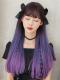 GRADIENT LONG STRAIGHT SYNTHETIC WEFTED CAP WIG LG370